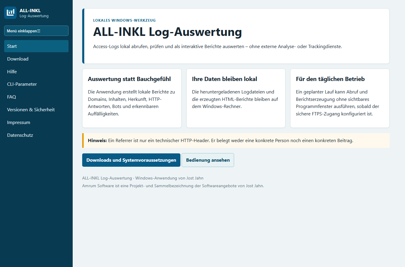 Screenshot: ALL-INKL Log-Auswertung