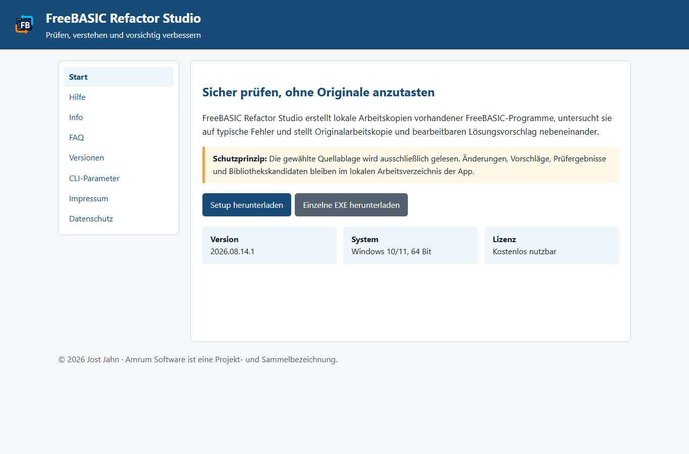 Screenshot: FreeBASIC Refactor Studio
