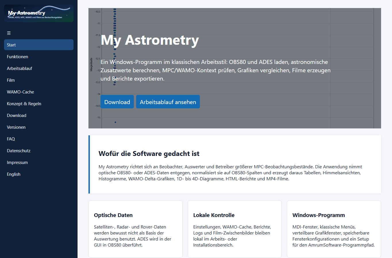 Screenshot: My Astrometry