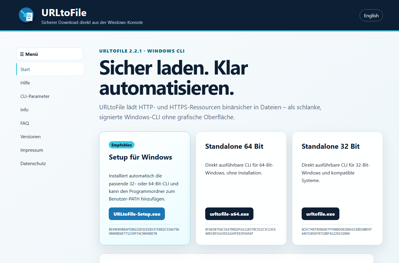 Screenshot: URLtoFile